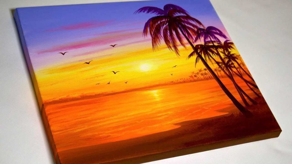 painting of a sunset