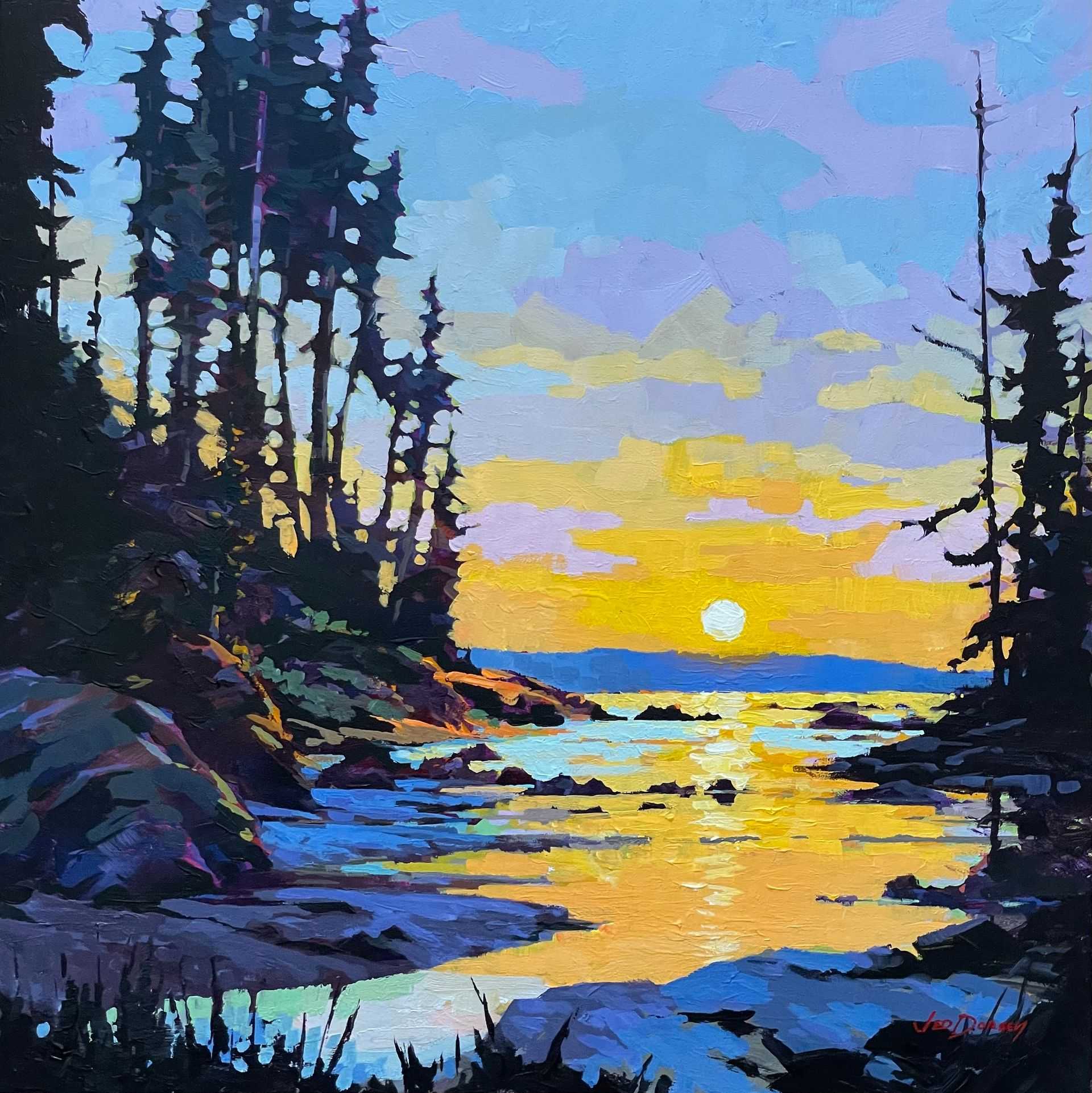 painting of a sunset